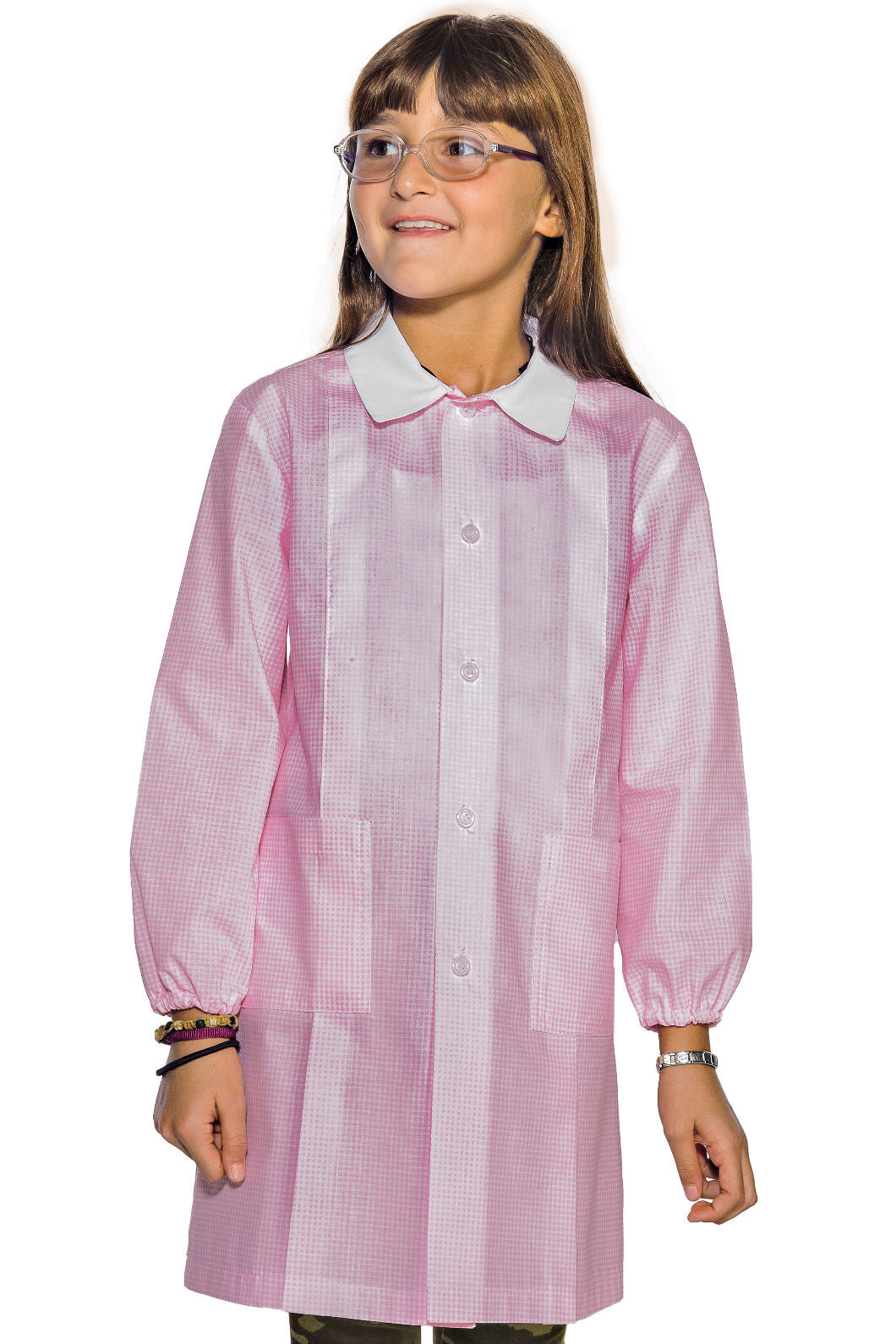 Grembiule Scuola Pollicino Quadretto Rosa