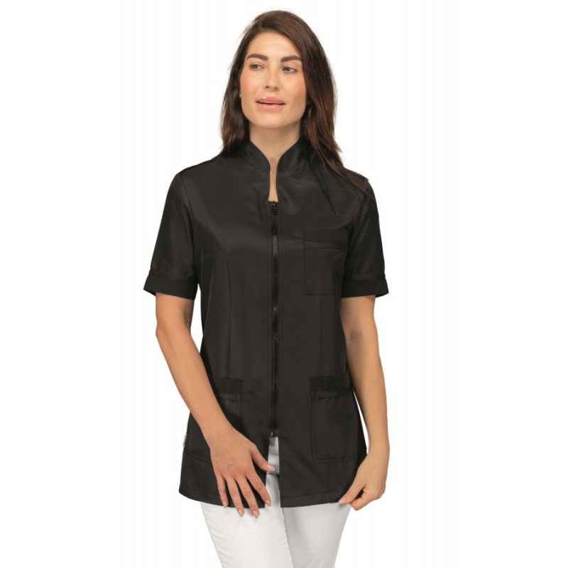 Casacca Florida Superdry dettaglio collo coreano e mezza manica nera - Divisa Sanitaria Isacco