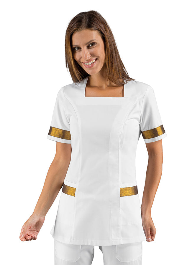 Casacca Aberdeen Bianco + Lurex Gold