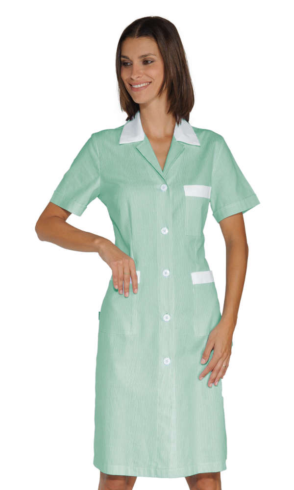 Camice Positano Rigatino Verde Bianco Isacco - Cotone 100% Servizio ai Piani