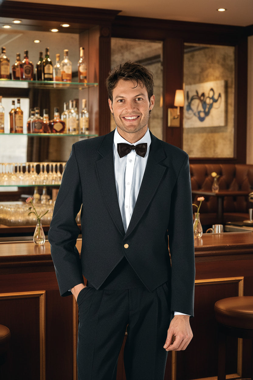 Giacca Cameriere Sala Spencer Sommelier Unisex Nera