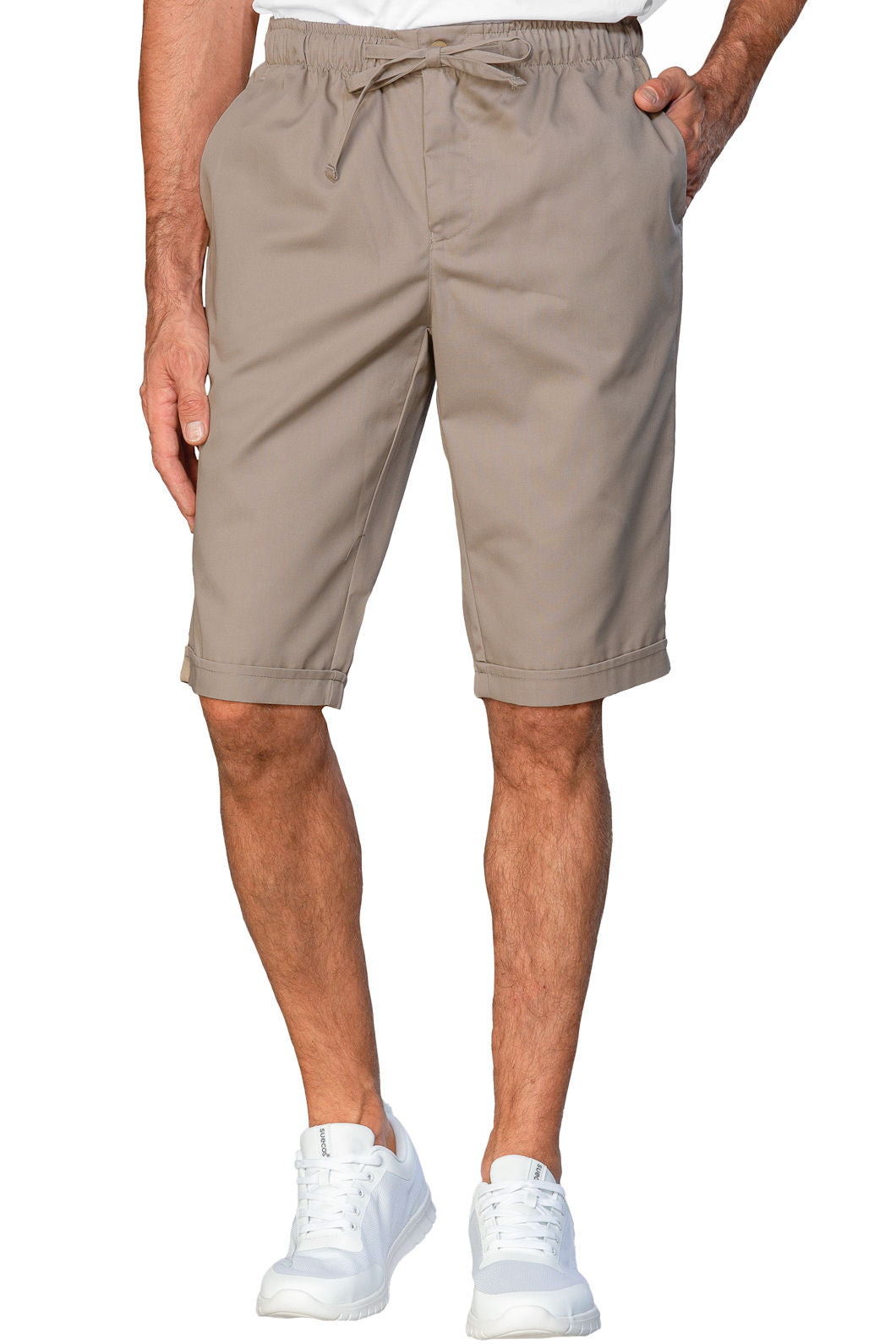 Pantaloncino Slim Zip unisex Tortora - Divise & Divise