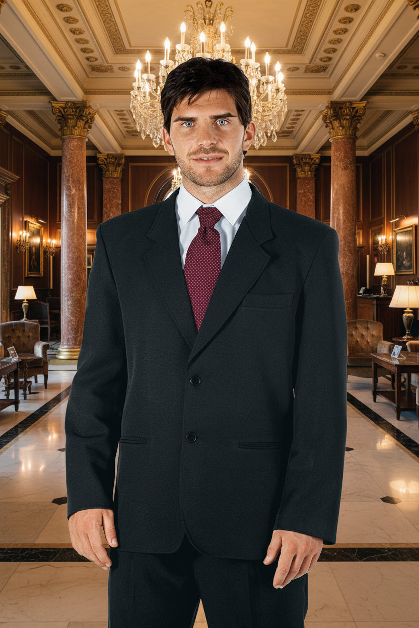 Giacca Cameriere Classica Uomo Nero