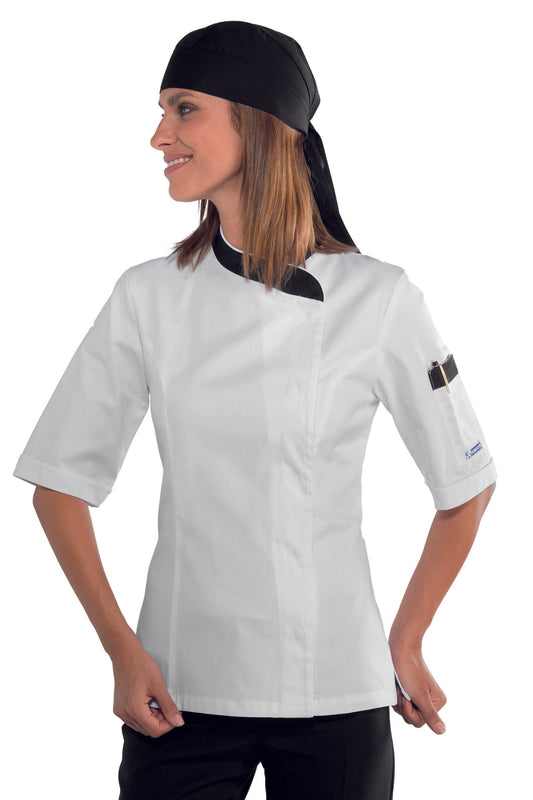 Giacca Cuoco Lady Snaps Bianco + Nero