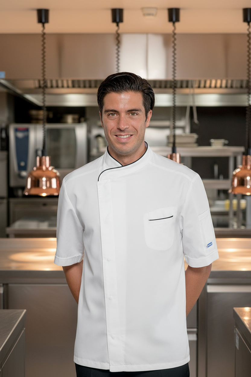 Giacca Cuoco Isacco Bilbao Bianco + Nero