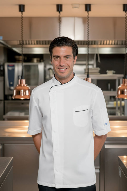 Giacca Cuoco Isacco Bilbao Bianco + Nero