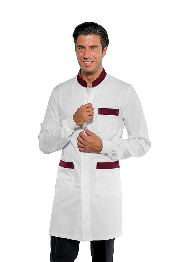 Camice Dover Bianco+Bordeaux