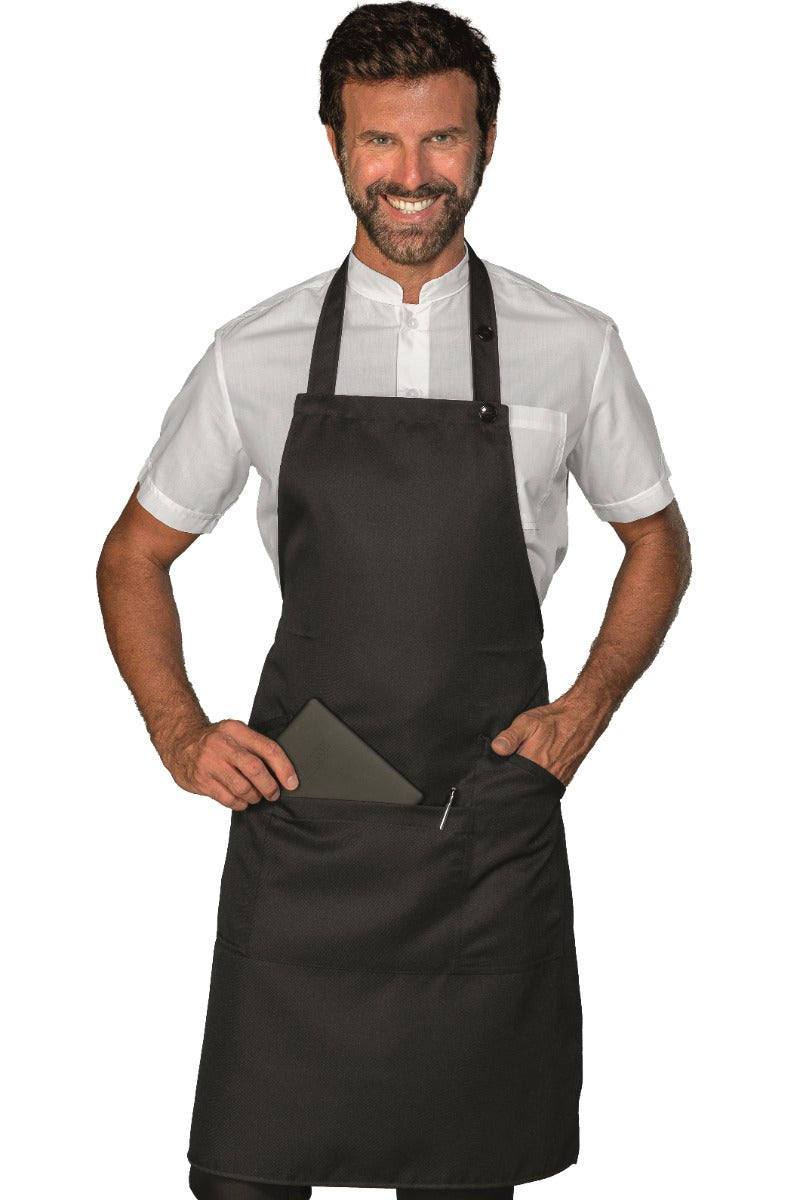 Grembiule Champagne con tasca porta Tablet nero - Divise & Divise