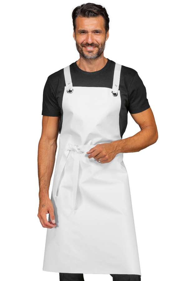 Grembiule Pettorina Cerato Ring Bianco Isacco - Divise & Divise