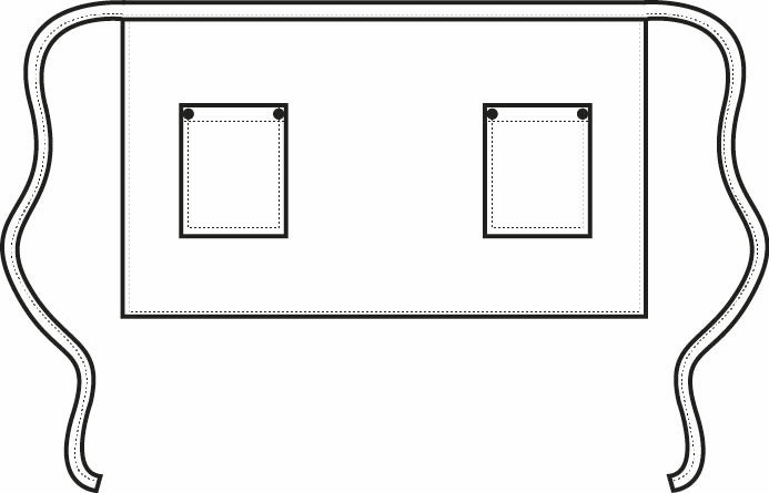 Grembiule Cameriere Cardiff Simil Pelle