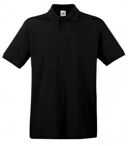Polo Premium Fruit Of The Loom Manica Corta Nero