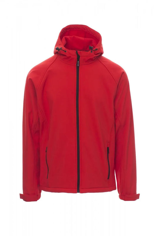 Giacca Uomo rossa ergonomica in soft shell, impermeabile e traspirante