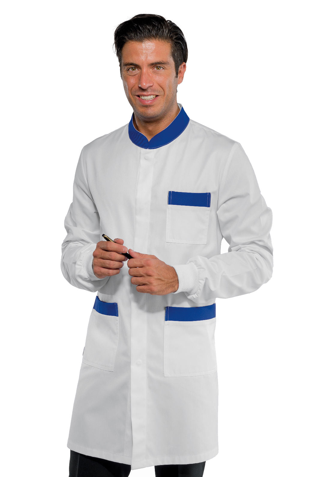 Camice Dover Bianco+Blu Cina