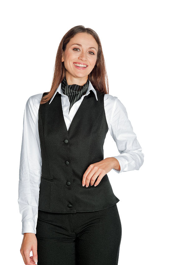 Gilet Cameriere Donna Venezia nero