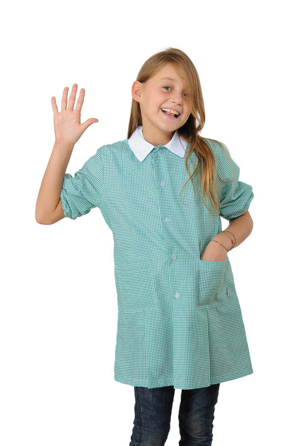 Grembiulino Pollicino Quadretto Verde