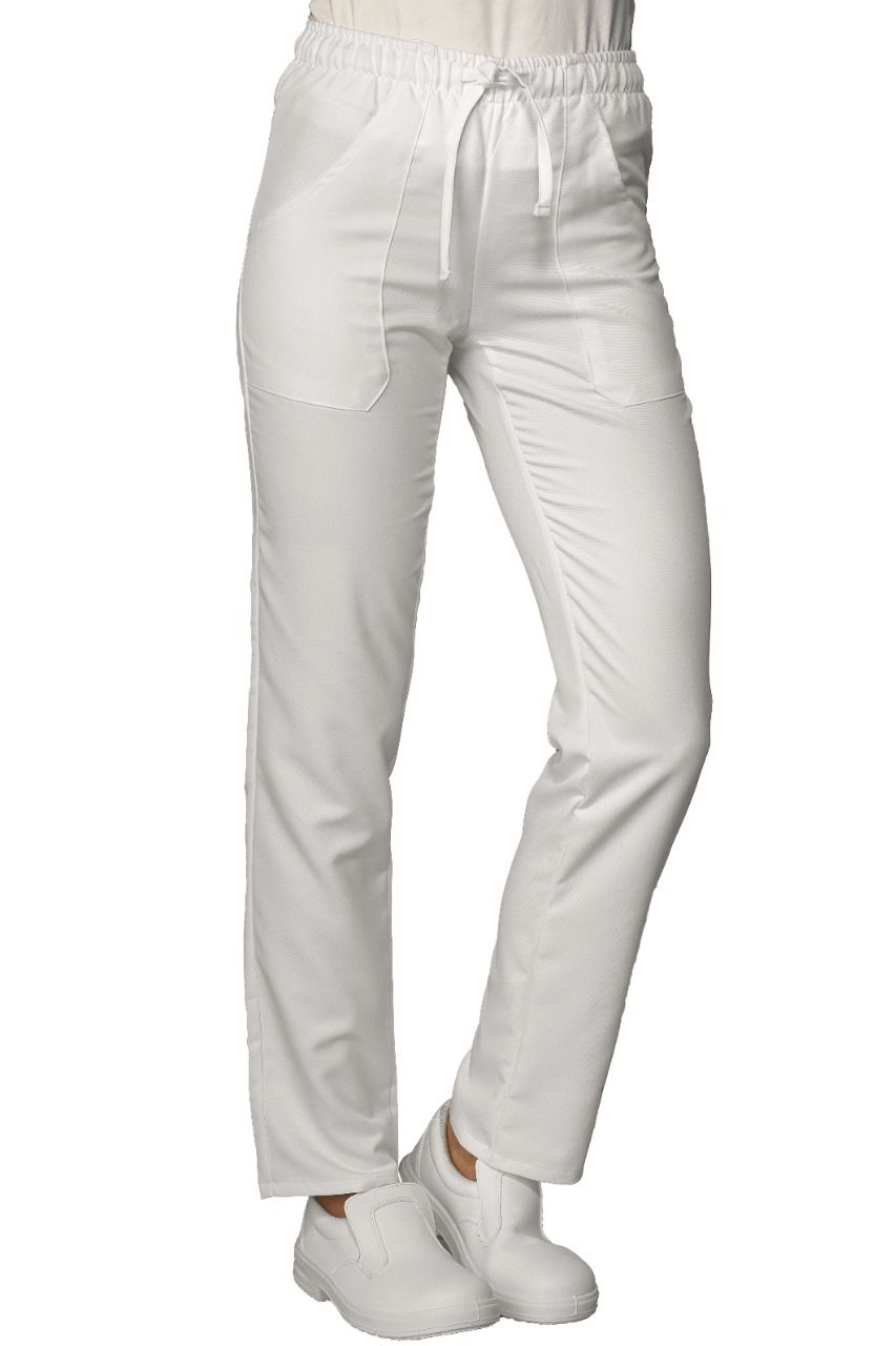 Trousers with white elastic