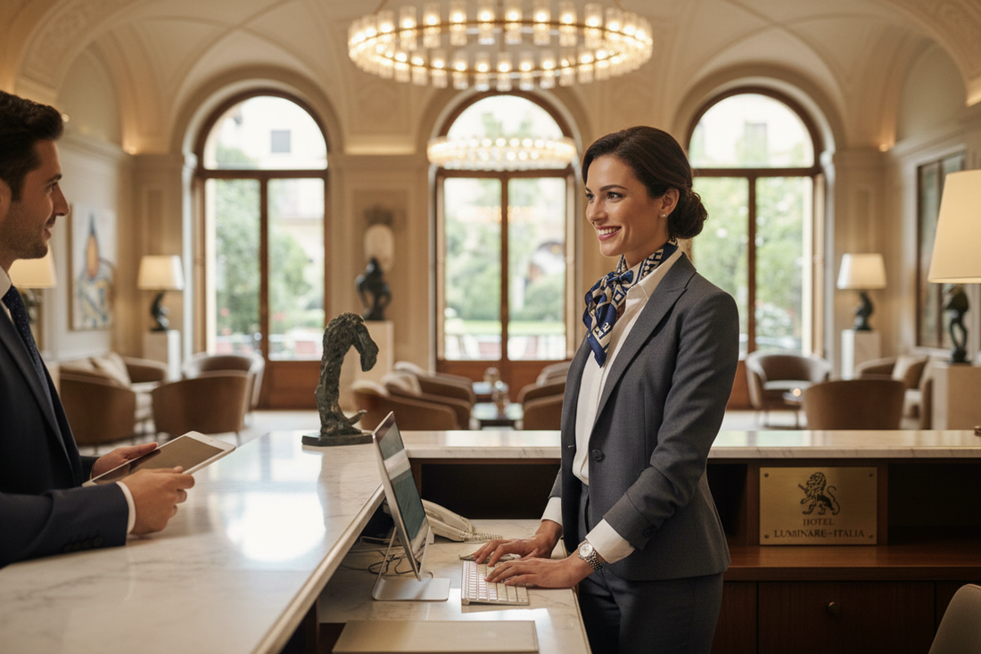 Divise Receptionist Hotel: Guida Completa alla Scelta Professionale 2025
