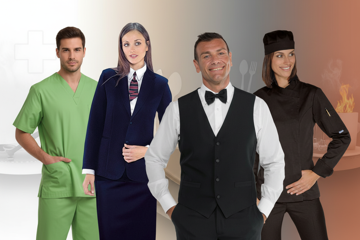 Divise da lavoro professionali Made in Italy per sanitari, reception, sala e chef - abbigliamento professionale certificato