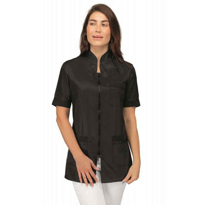 Casacca Florida Superdry dettaglio collo coreano e mezza manica nera - Divisa Sanitaria Isacco