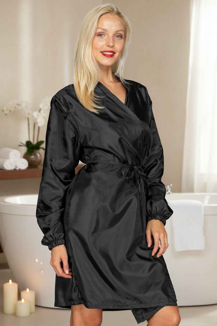 Kimono Nero Lavabile Monouso Isacco