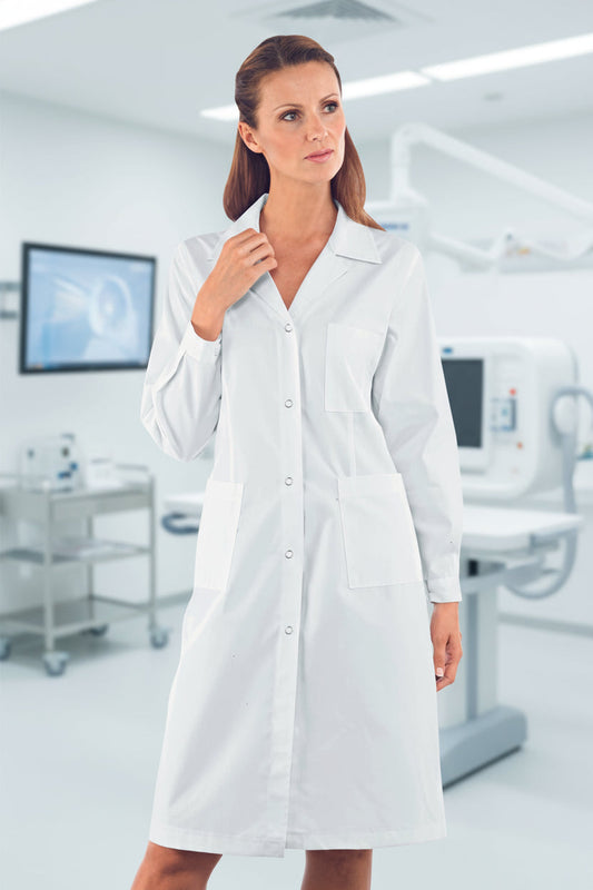 Camice Donna bottoni a pressione bianco