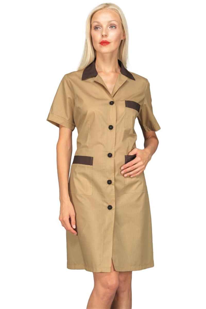 Camice Positano Biscotto Cacao Isacco - Cotone 100% Servizio ai Piani