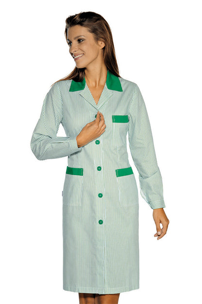 Camice Positano Rigatino Verde Isacco - Misto Cotone Servizio ai Piani