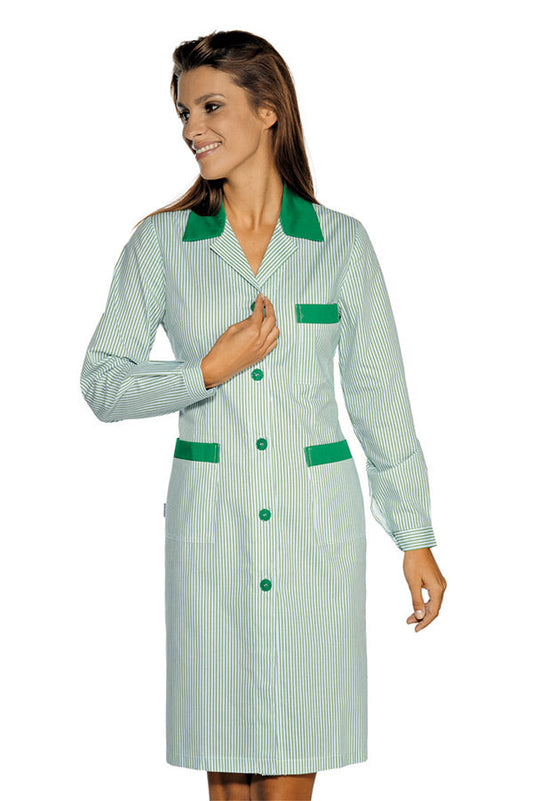 Camice Positano Rigatino Verde Isacco - Misto Cotone Servizio ai Piani