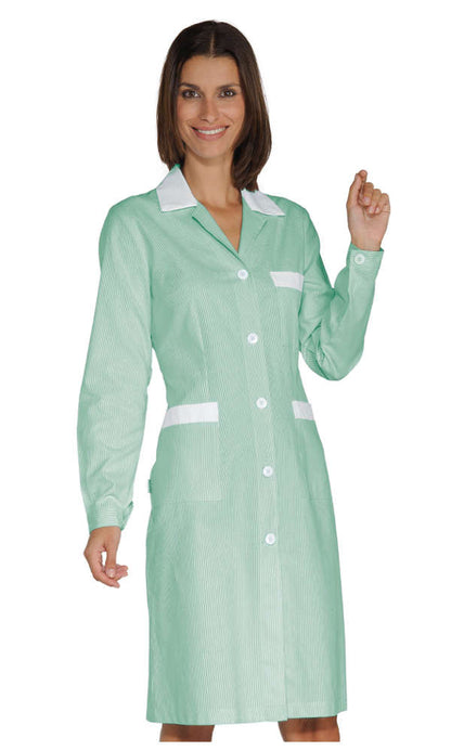 Camice Positano Rigatino Verde Bianco Isacco - Cotone 100% Servizio ai Piani