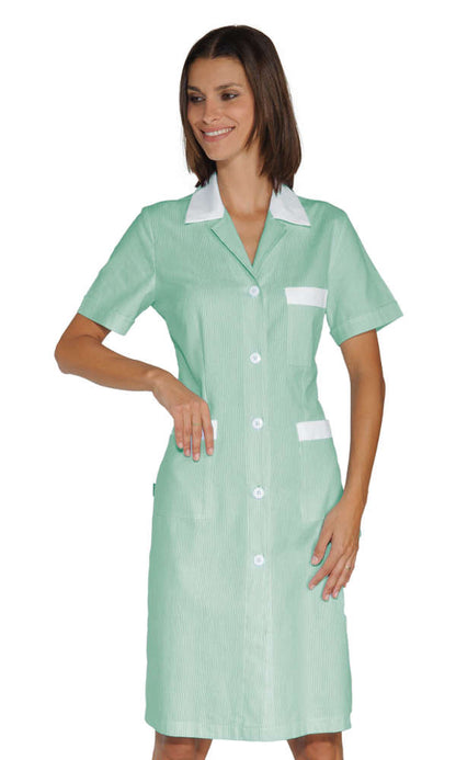 Camice Positano Rigatino Verde Bianco Isacco - Cotone 100% Servizio ai Piani