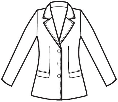 Giacca Aurora Donna Blu Lana Bi-Stretch Anti-piega