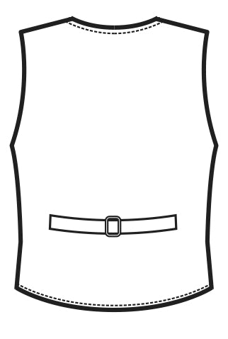 Gilet Cameriere Unisex Gessato Grigio