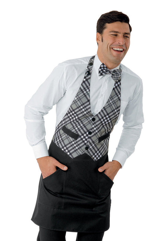 Grembiule Barista Garcon Tartan 412
