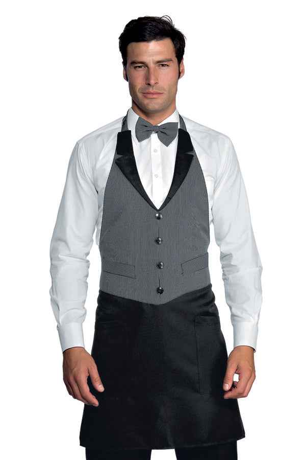 Grembiule Cameriere Barista Victor Nero + Gessato