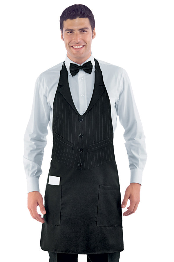 Grembiule Barman Victor Gessato Nero Liverpool