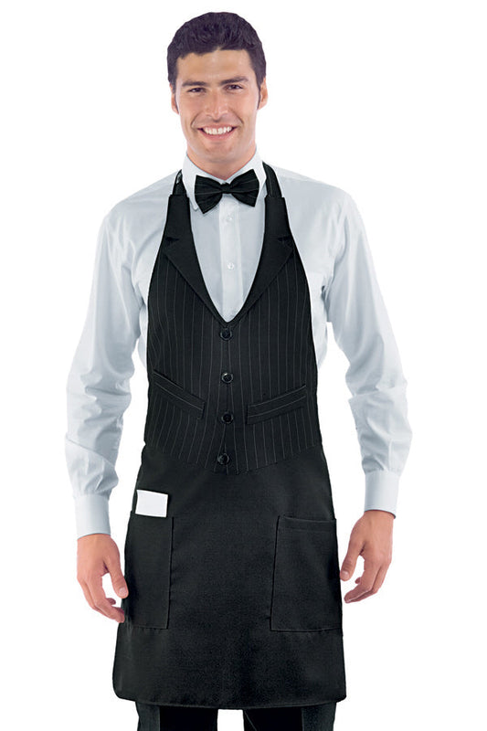 Grembiule Barman Victor Gessato Nero Liverpool