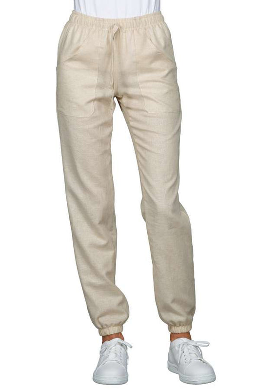Pantalone Lino uomo donna con laccio e elastico alle caviglie - Divise & Divise