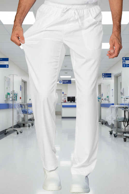 Pantalaccio Tecnostretch Bianco Unisex - Sanitario Medicale Estetica Cucina - Divise & Divise