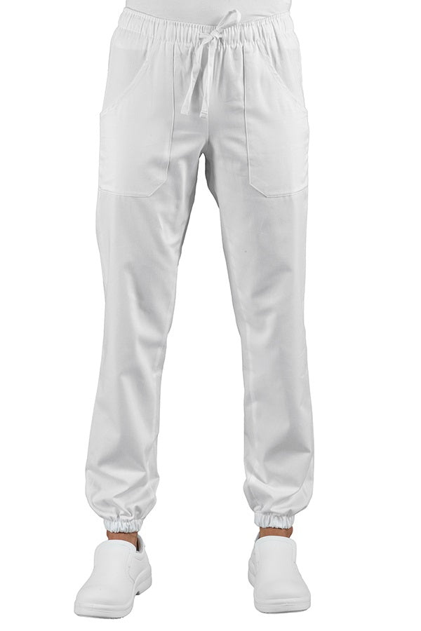 Pantagiaffa Superdry Bianco - Pantalone Professionale Traspirante Sanitario Cucina Estetica
