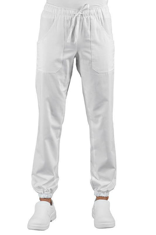 Pantagiaffa Superdry Bianco - Pantalone Professionale Traspirante Sanitario Cucina Estetica
