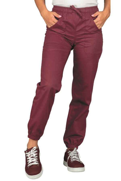 Pantagiaffa Superdry Bordeaux - Pantalone Professionale Traspirante Sanitario Cucina Estetica
