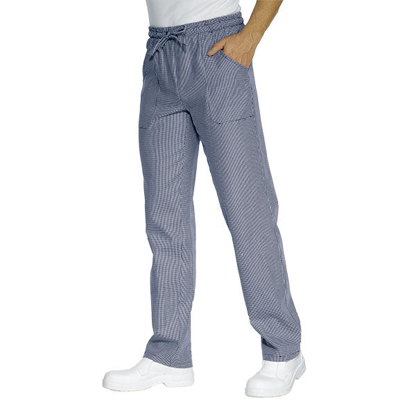 Pantalaccio Cuoco Pied De Poule Blu