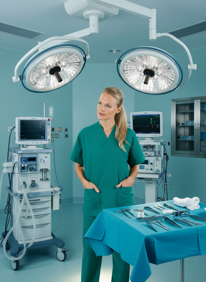 Casacca Collo V Verde Chirurgia Unisex - 100% Cotone Sanitario Professionale