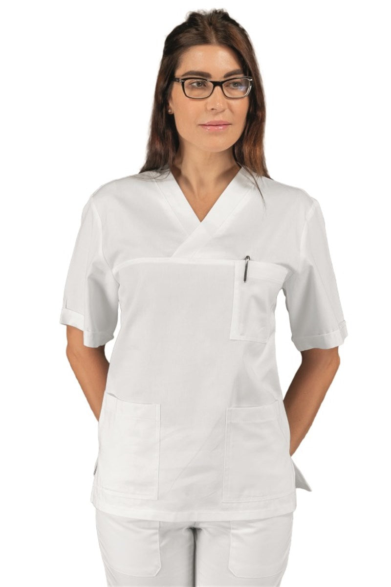 Casacca Infermiere Con Collo V  Bianca