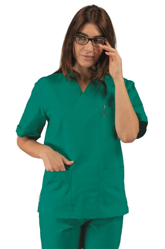 Casacca Collo A V Isacco Verde Chirurgico