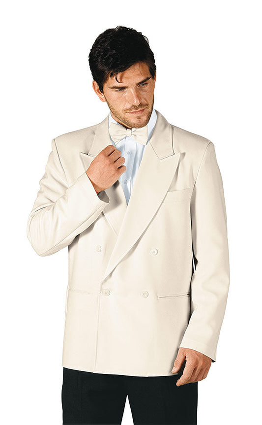 Giacca Cameriere Doppio Petto Collo a Lancia Colore Crema