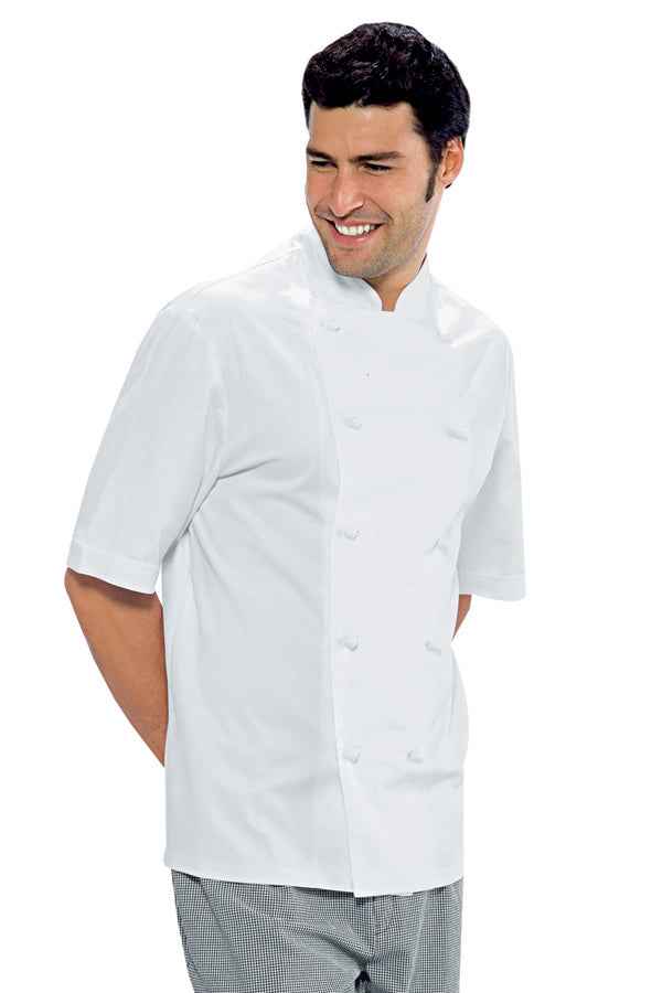 Giacca Cuoco Isacco Enrica Manica Corta Bianco extralarge