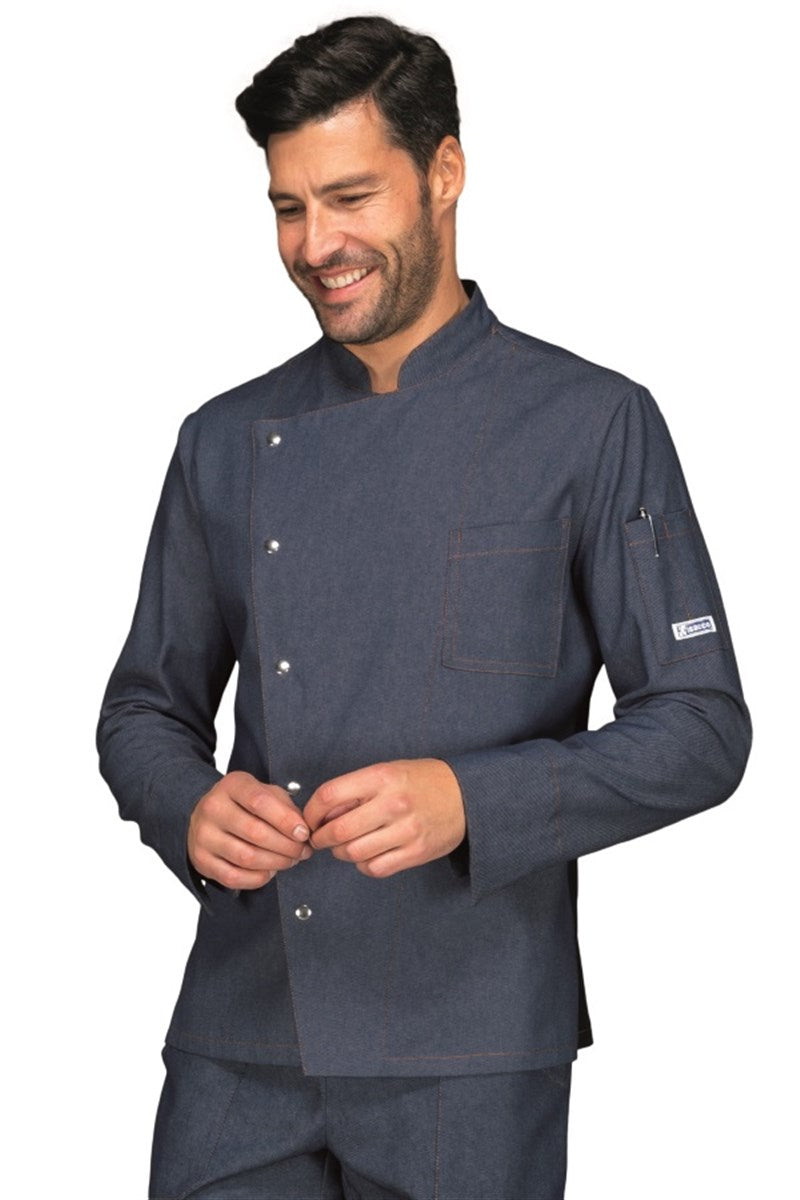 Giacca Cuoco Belfast Jeans Slim Fit - Divisa Chef Professionale Isacco