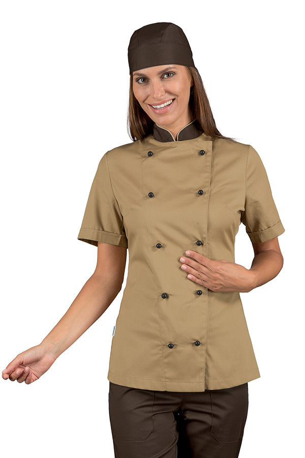 Giacca Cuoco Donna  Lady Royal Biscotto+Moro