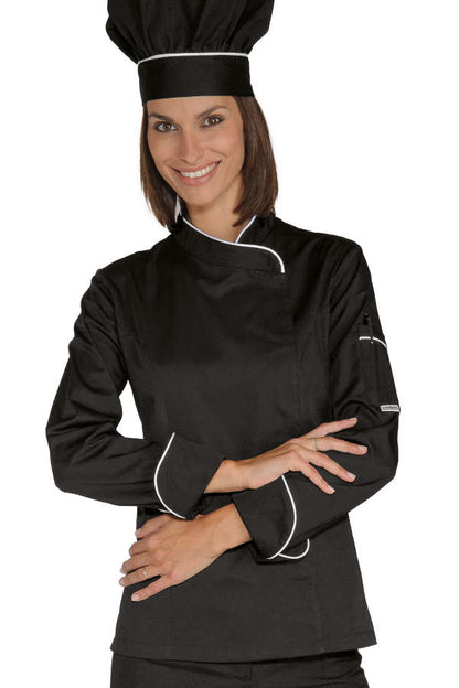 Giacca Cuoco Lady Snaps Nero + Bianco